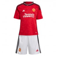 Manchester United Anthony Martial #9 Hjemmedraktsett Barn 2023-24 Kortermet (+ Korte bukser)